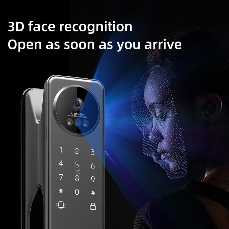 Locstar LS-S100A Smart Door Lock Palm Vein 3D Face Fingerprint Camera Black - 4