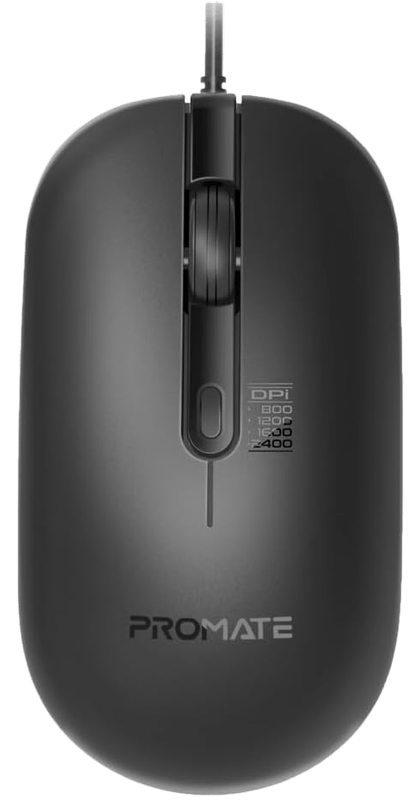 Promate Wired Mouse 2400DPI 4 Buttons Anti-Slip - 7