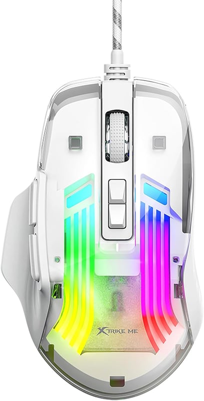ماوس Xtrike Me GM-319 6400 DPI سلكي RGB أبيض - 1