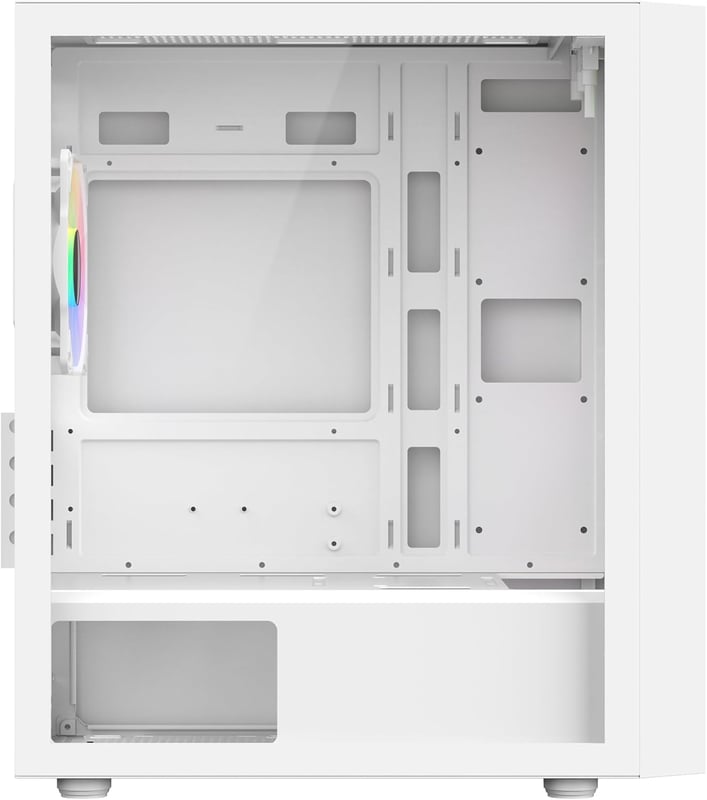 SAMA M-ATX Mini-Tower Case White Tempered Glass - 2