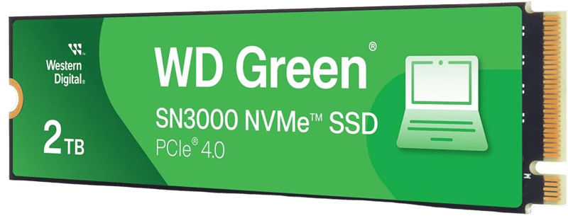 Western Digital Green SN3000 2TB NVMe M.2 PCIe 4.0 SSD - 3
