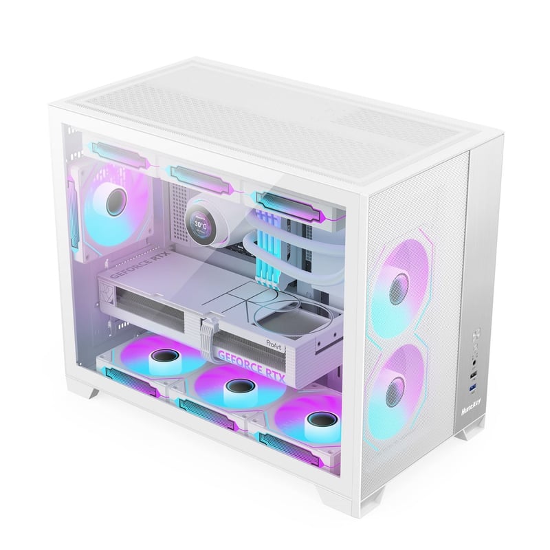 كيس Huntkey Mini Mid-Tower M-ATX أسود - 7