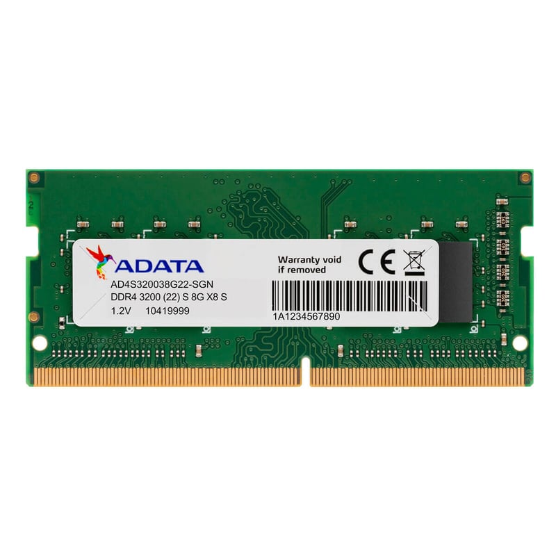 ADATA Premier DDR4 8GB (1x8GB) 3200MHz SO-DIMM Laptop Memory - 5