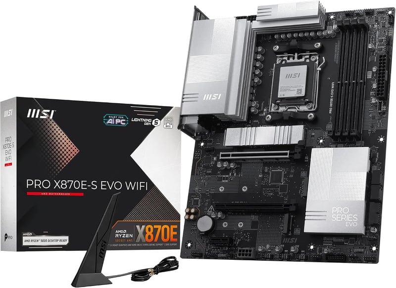 MSI PRO X870E-S EVO WIFI AMD AM5 DDR5 Motherboard - 1