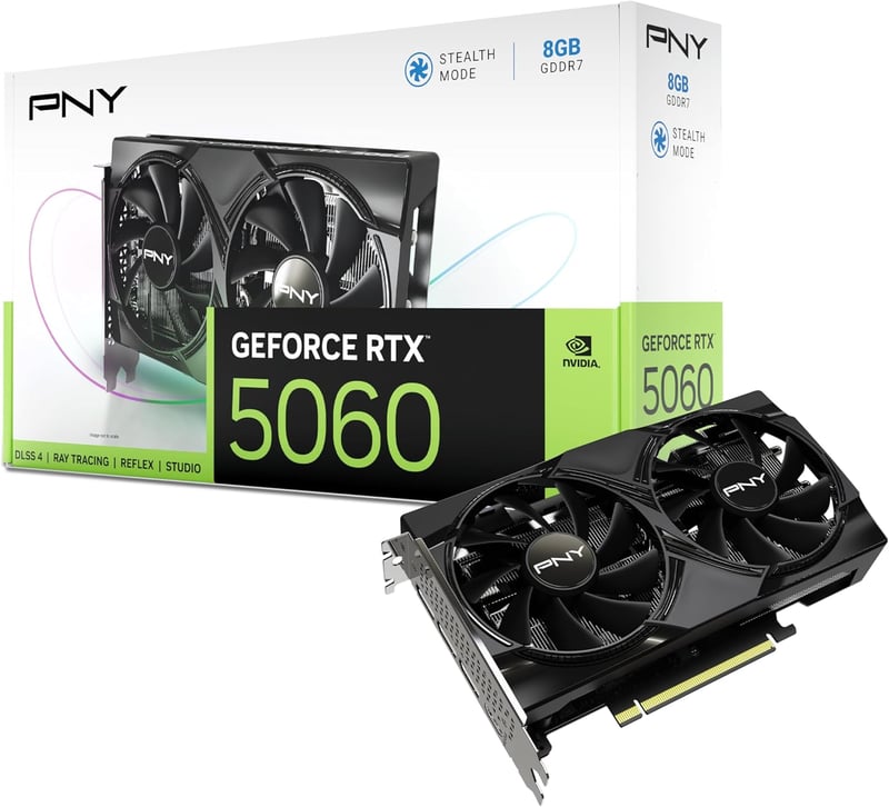 PNY GeForce RTX 5060 8GB GDDR7 Dual Fan OC - 9