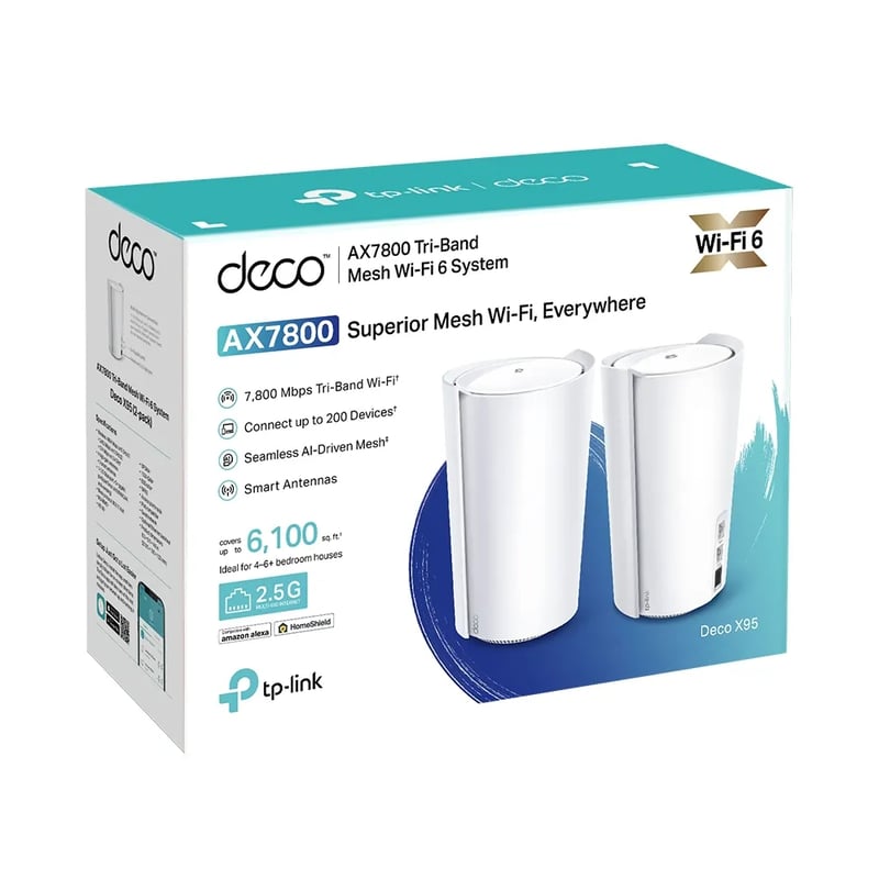 TP-Link Deco X95 AX7800 Tri-Band Mesh WiFi 6 System 2-Pack - 12