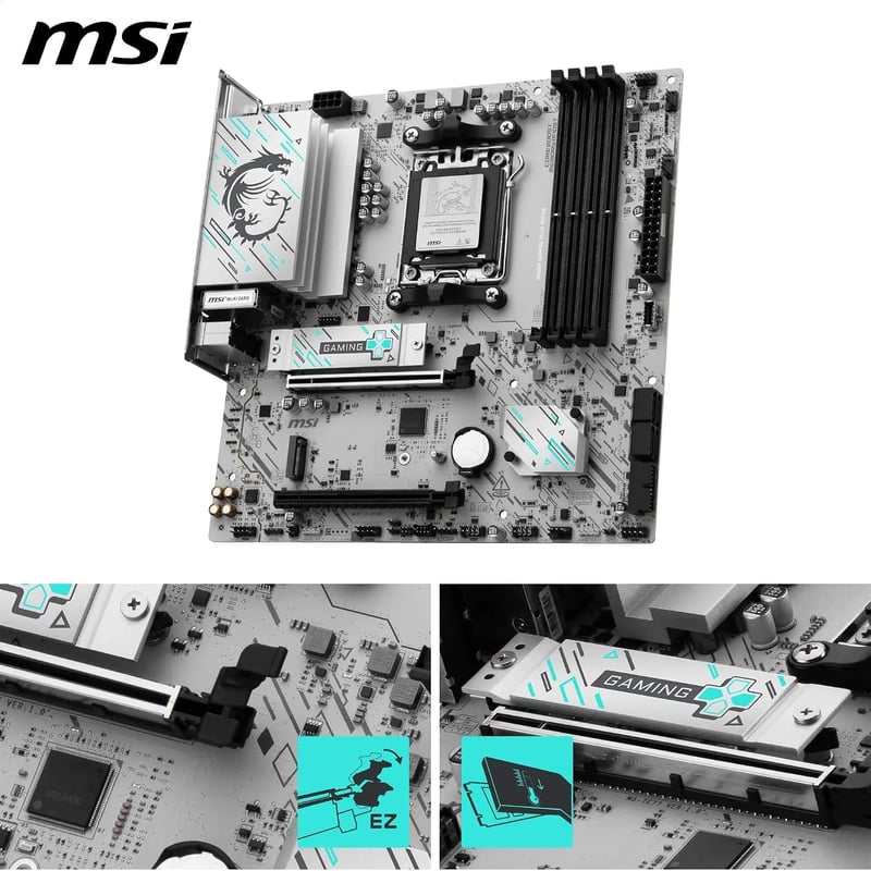 MSI B840M GAMING PLUS WIFI6E AMD AM5 DDR5 Micro-ATX Motherboard - 4