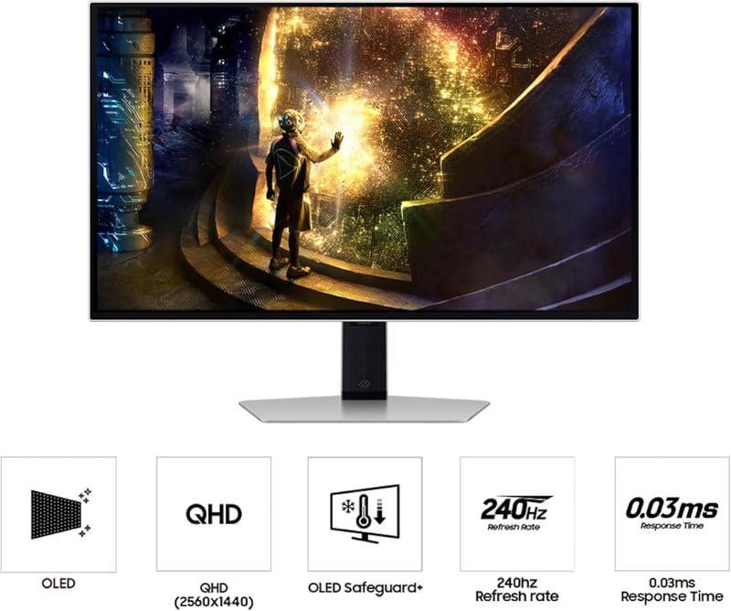 Samsung Odyssey OLED G6 G60SD 27" QHD 360Hz QD-OLED Gaming Monitor - 3