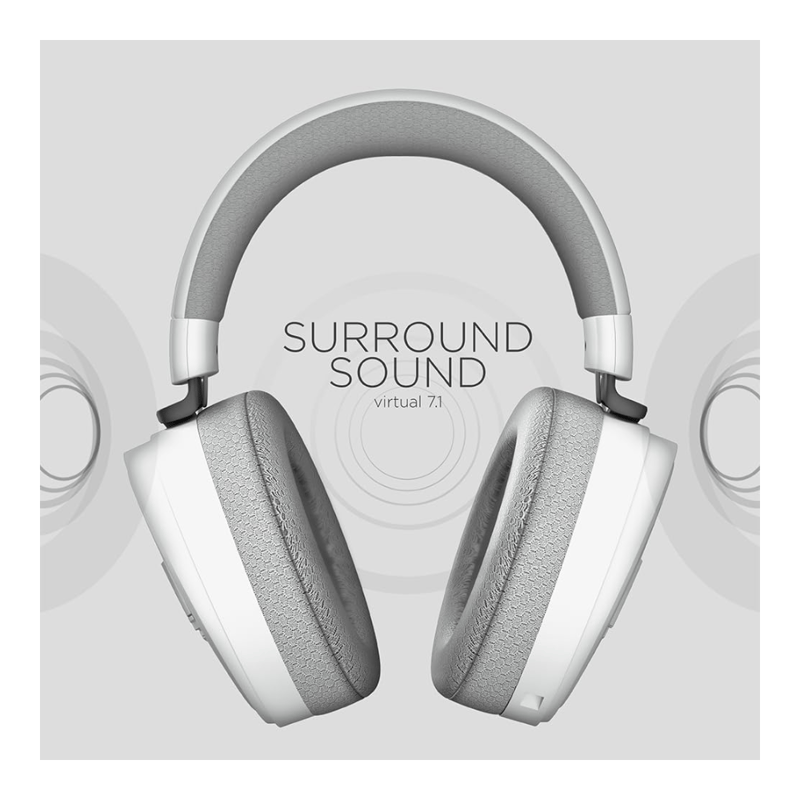 سماعات Galax HOF Maestro H1 7.1 Surround RGB USB مع ميكروفون أبيض مطفي - 4