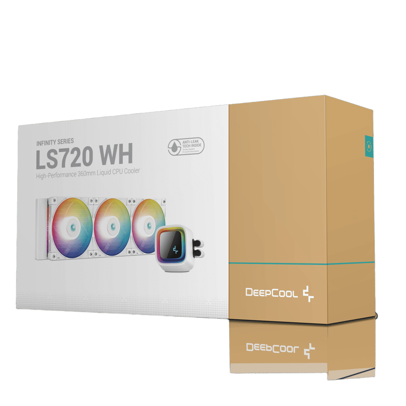 DeepCool LS720 360mm AIO Liquid CPU Cooler White - 8