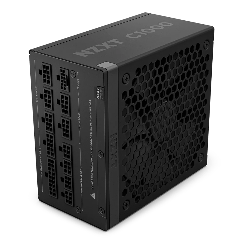 NZXT C1000 80+ Gold ATX 3.1 Black Power Supply - 1