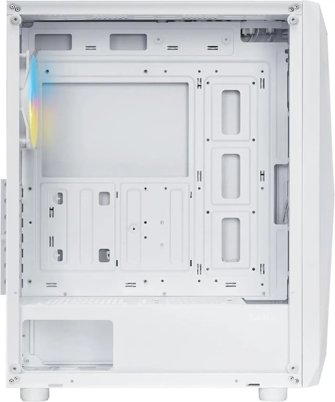 SAMA 3313 Mid-Tower ATX Case White Tempered Glass - 2