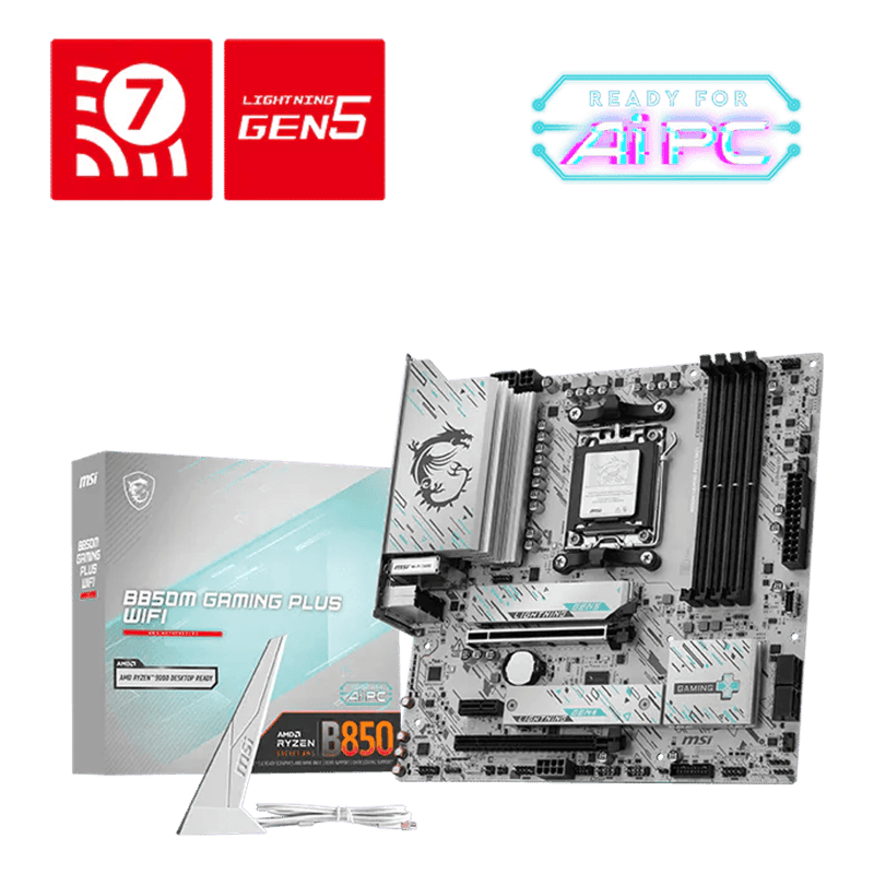 لوحة أم MSI Gaming Plus B850 WiFi Micro-ATX AM5 DDR5 - 1