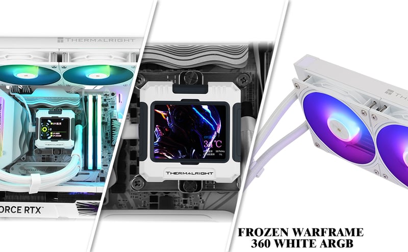 Thermalright Frozen Warframe 360 ARGB AIO Liquid Cooler White - 8