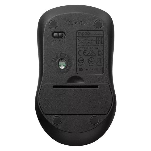 Rapoo 1680 Silent Wireless Mouse - Black - 3