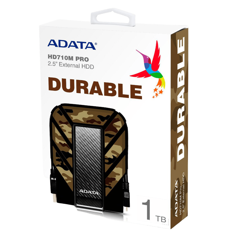 ADATA HD710M Pro 1TB USB 3.2 External Hard Drive Rugged Camo - 9