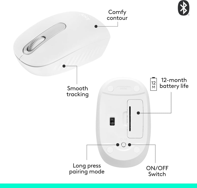ماوس Logitech M196 1000 DPI لاسلكي رمادي - 7