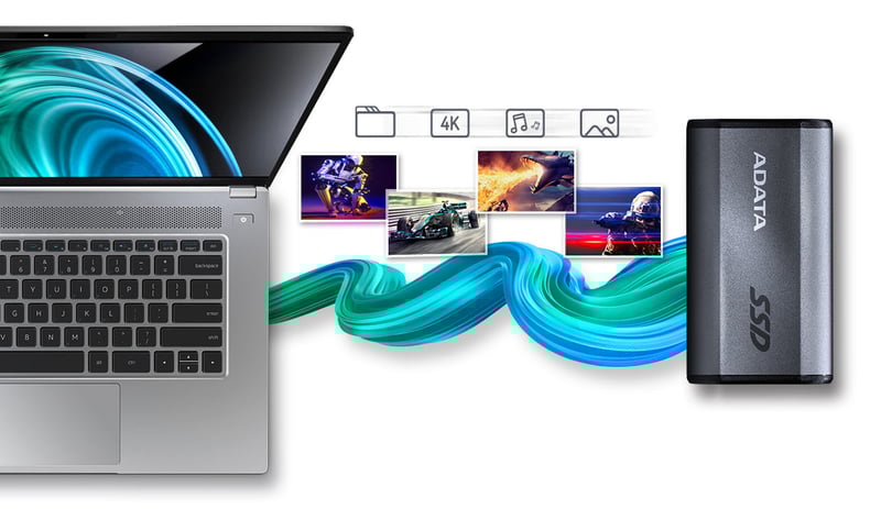 SSD ADATA SE880 4TB USB-C USB 3.2 Gen2x2 قرص تخزين خارجي - 4