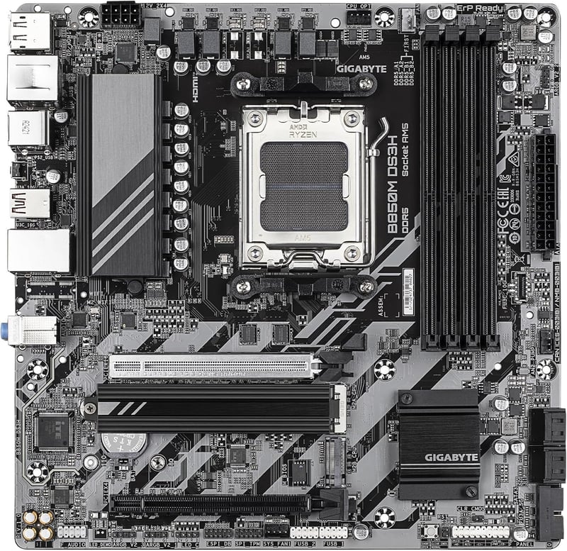 لوحة أم جيجابايت GIGABYTE B850M DS3H بمقبس AMD AM5 ودعم ذاكرة DDR5 بحجم mATX - 3