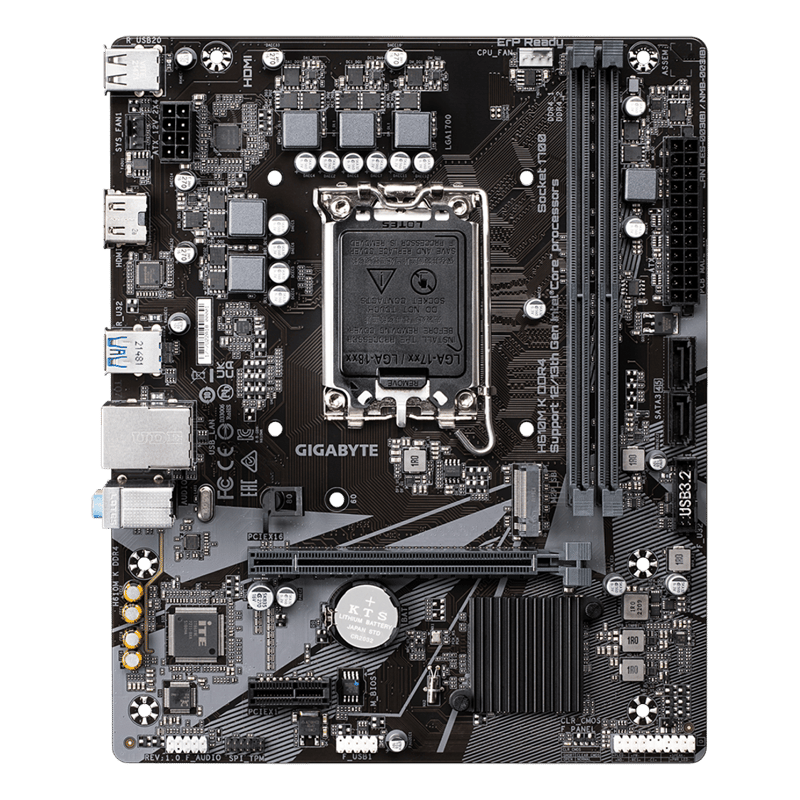 Gigabyte H610M-K H610 LGA1700 Micro-ATX DDR4 Motherboard - 4