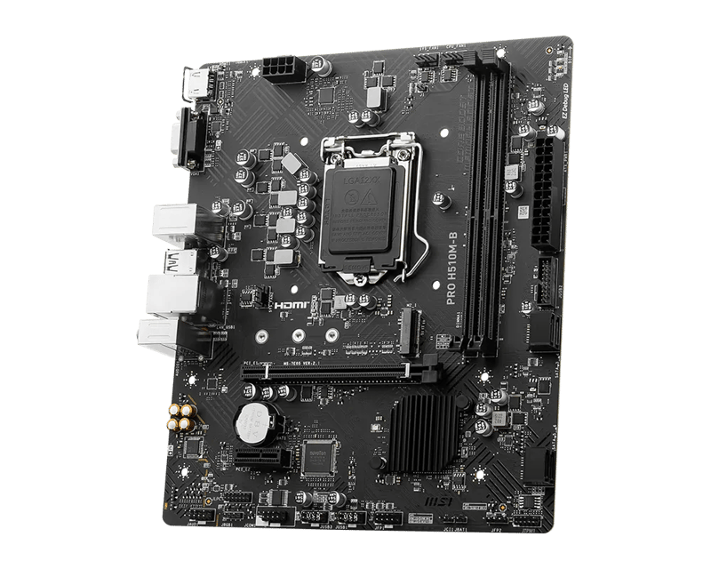 MSI PRO H510M-B LGA 1200 Micro-ATX Motherboard - 4