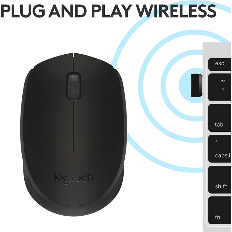 ماوس Logitech M171 1000 DPI لاسلكي Off-White - 45