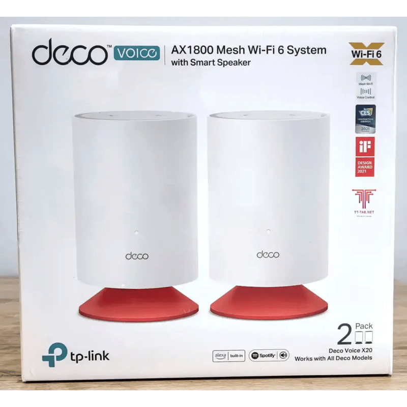 TP-Link Deco Voice X20 AX1800 2-Pack Mesh Wi-Fi 6 Dual-Band System - 9