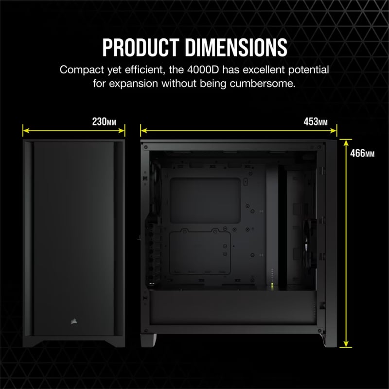 Corsair iCUE 4000D Mid-Tower Case Black Tempered Glass RGB - 6