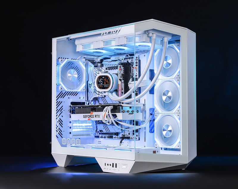 DarkFlash DY470 Mid-Tower ATX Case White Tempered Glass - 8