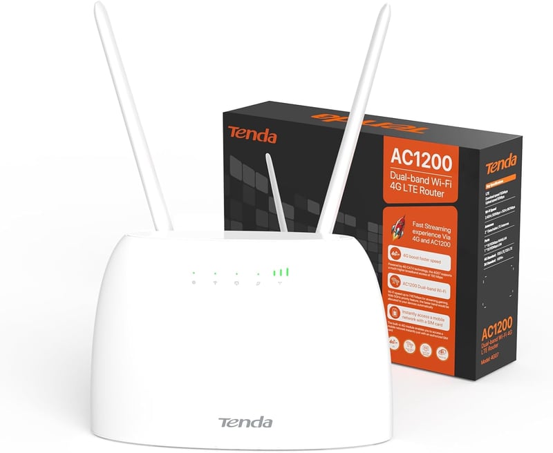 Tenda 4G07 AC1200 Dual-Band 4G LTE Mobile Hotspot Router - 11