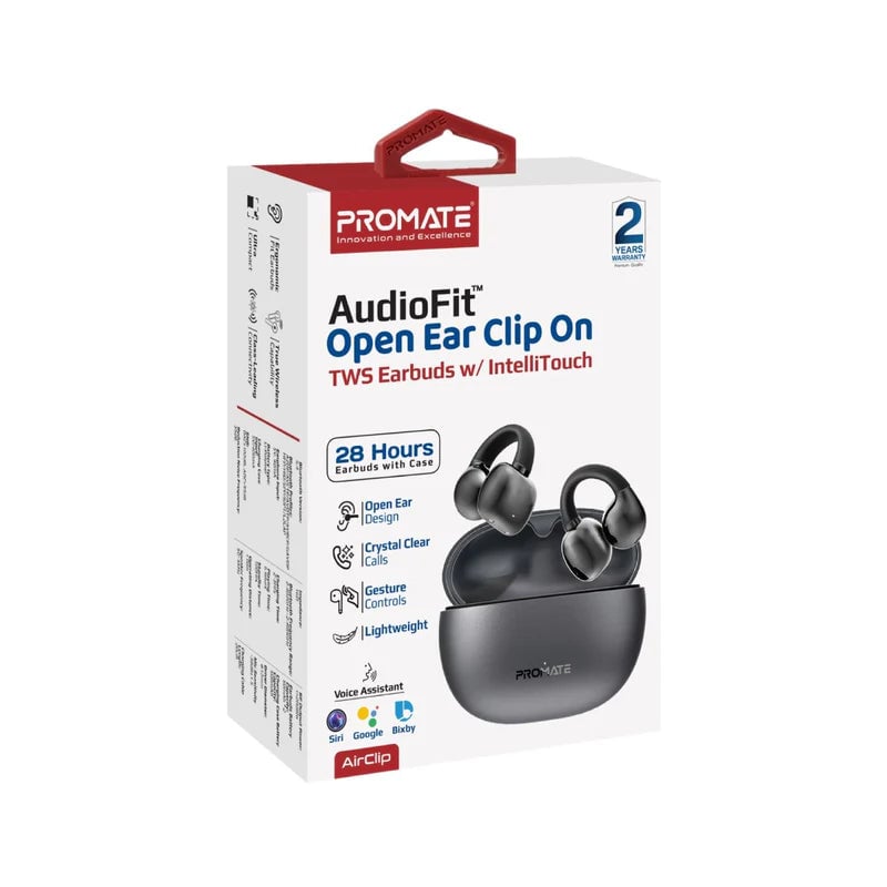 سماعات Promate AirClip AudioFit TWS بلوتوث 5.4 بنفسجي - 11