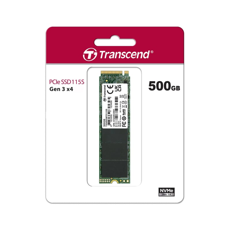 SSD Transcend MTE115 500GB NVMe M.2 2280 PCIe Gen3x4 - 1
