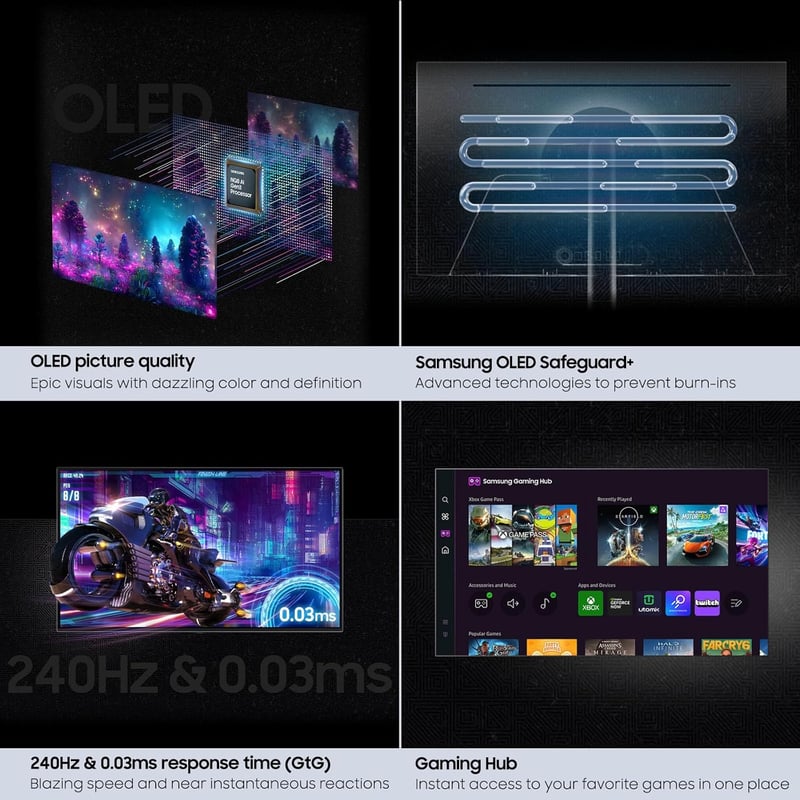 Samsung Odyssey OLED G8 32" 4K 240Hz QD-OLED Gaming Monitor - 10