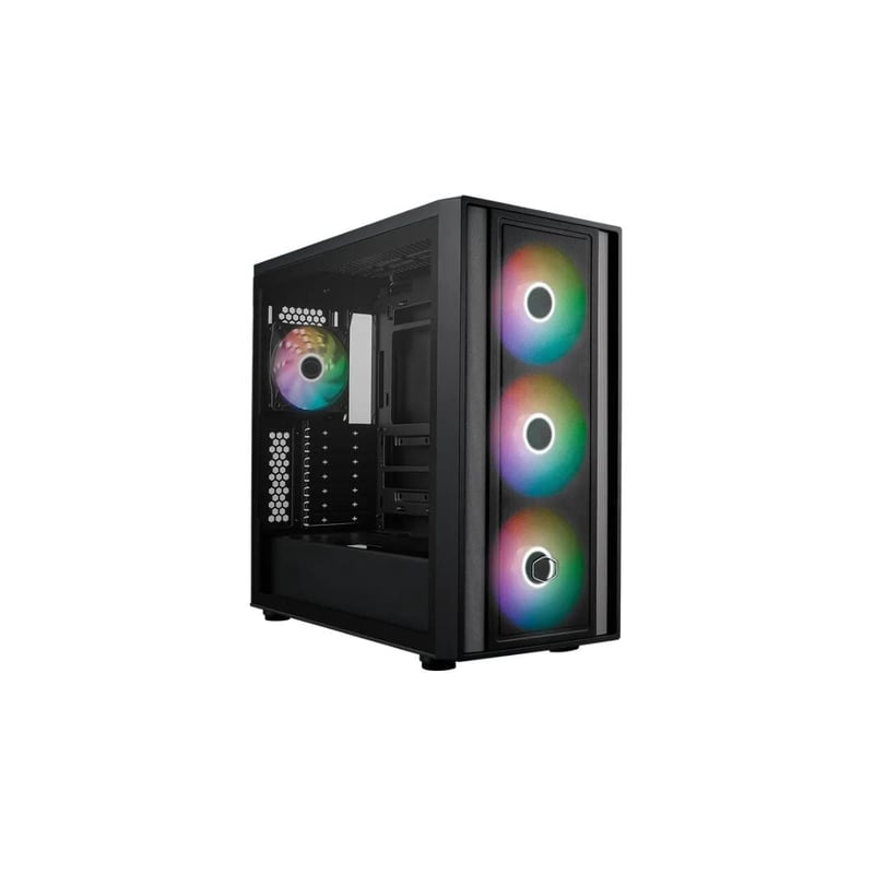 Cooler Master MasterBox 600 Mid-Tower ATX Case Black Tempered Glass - 7
