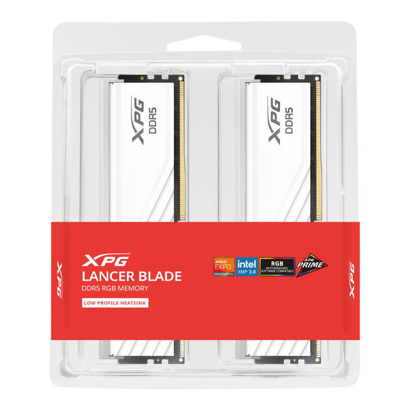 رام XPG Lancer Blade RGB DDR5 48GB (2x24GB) 6400MHz White - 6