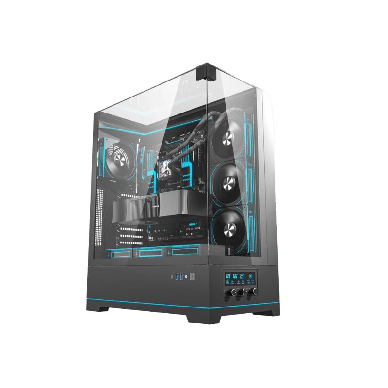 DarkFlash DY450L Pro Mid-Tower ATX Case Black Tempered Glass - 12