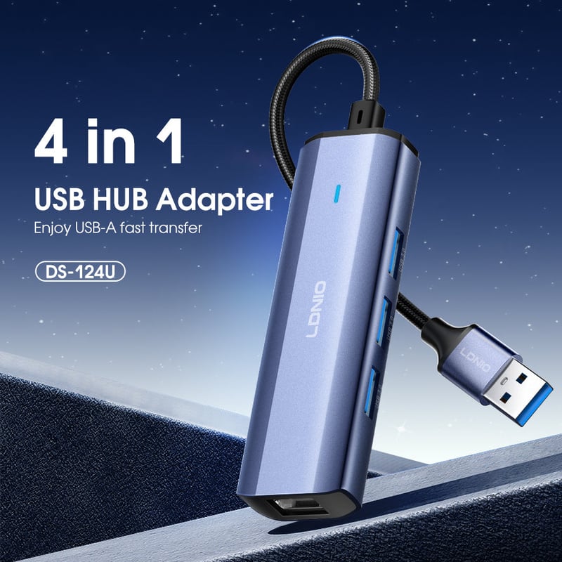 محول USB LDNIO DS-124U USB 3.0 USB-A إلى RJ45 إيثرنت - 3