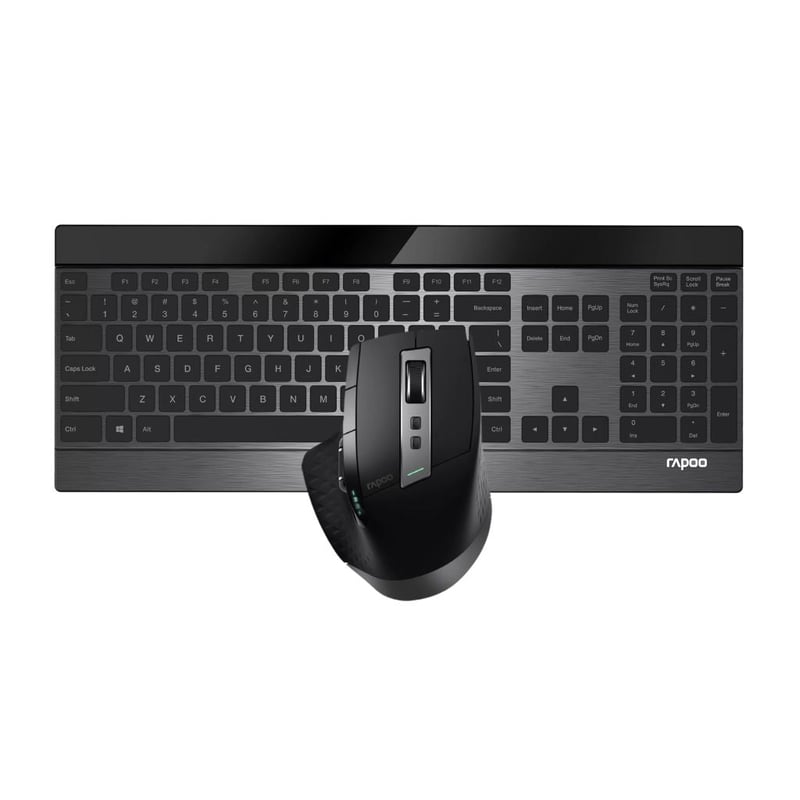 كيت كيبورد وماوس Rapoo 9900M Full-Size Dual-Mode Black - 1