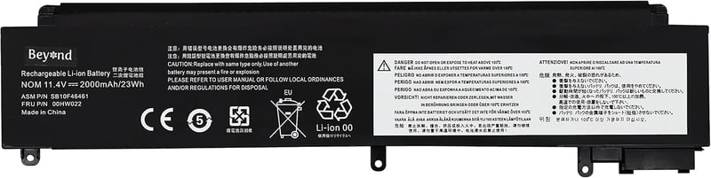 Zoom Laptop Battery for Lenovo ThinkPad T460s T470s - 3