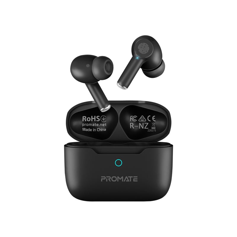 سماعات Promate ProPods TWS Bluetooth 5.3 ANC 5H Blue - 10