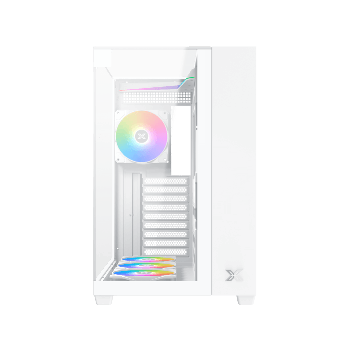 XIGMATEK Aqua V Mid-Tower ATX Case White Tempered Glass - 3