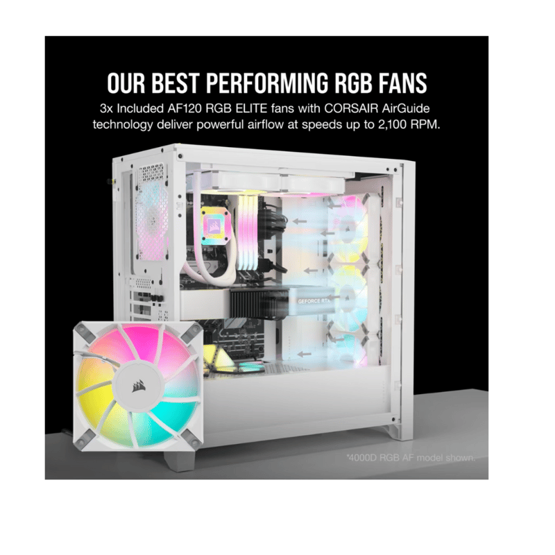 كيس Corsair 5000D iCUE Airflow Mid-Tower White - 3