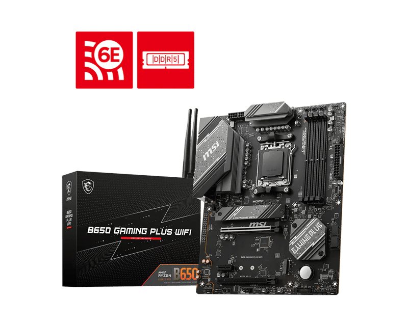 MSI B650 GAMING PLUS WIFI AM5 ATX DDR5 Motherboard - 1