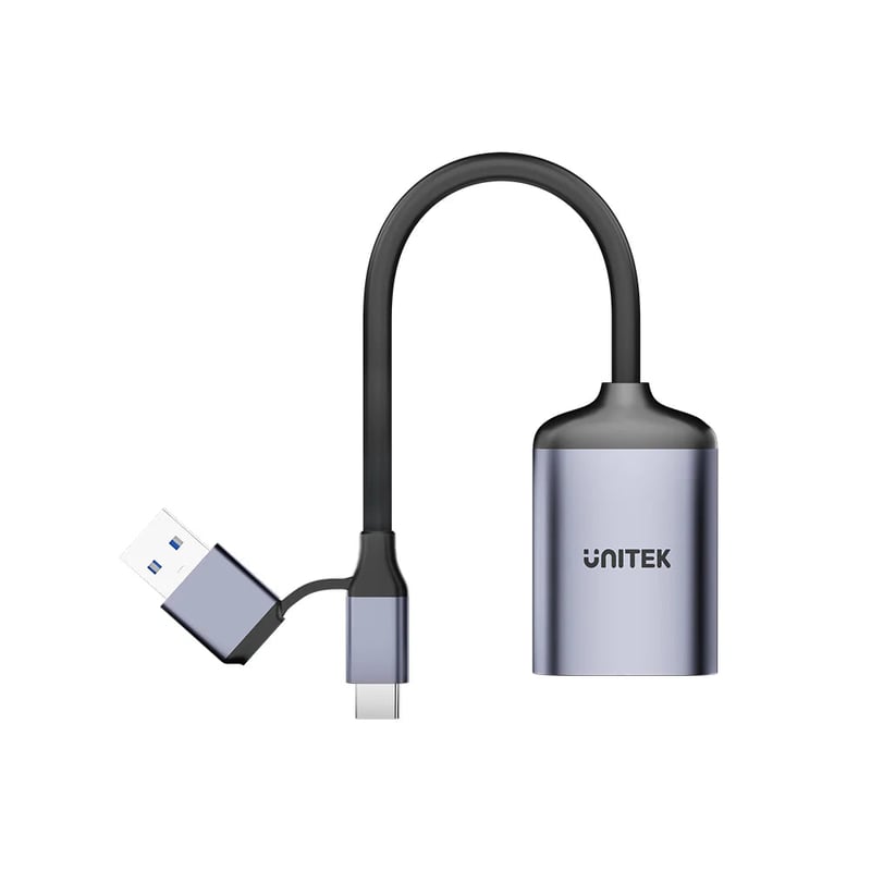 محول USB Unitek قارئ بطاقات SD و MicroSD مزدوج UHS-II 312MB/s - 4