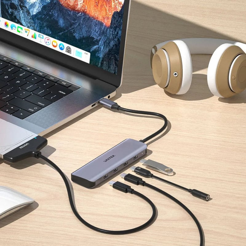محول USB Unitek H1107K 4-Port USB-C Hub - 6