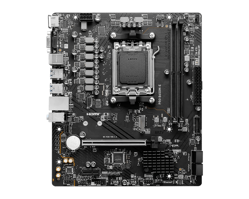 MSI PRO B650M-E AM5 Micro-ATX DDR5 Motherboard - 3