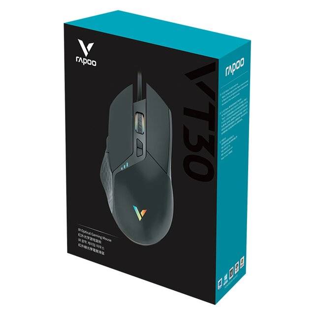ماوس Rapoo VT300 6200 DPI سلكي RGB أسود - 3