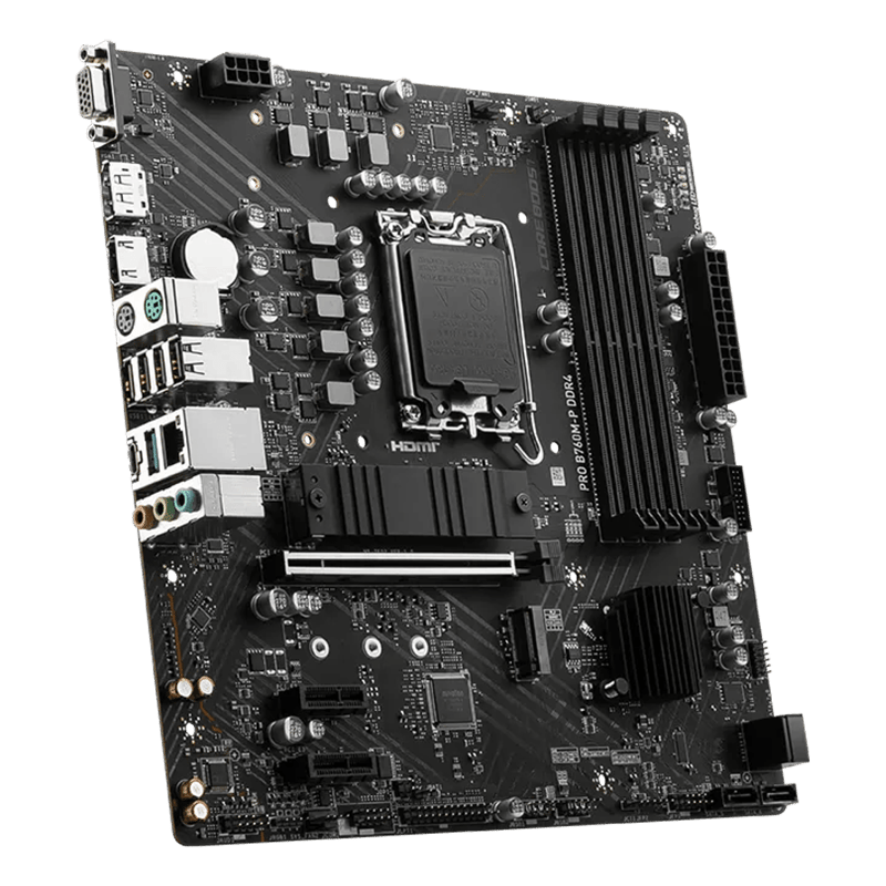 MSI PRO B760M-P DDR4 LGA 1700 Micro-ATX Motherboard - 4
