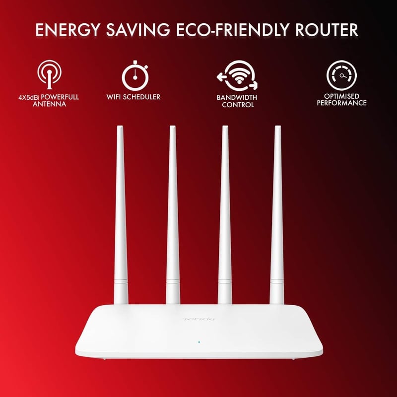 راوتر Tenda F6 V3.0 N300 بتردد أحادي WiFi 4 - 6