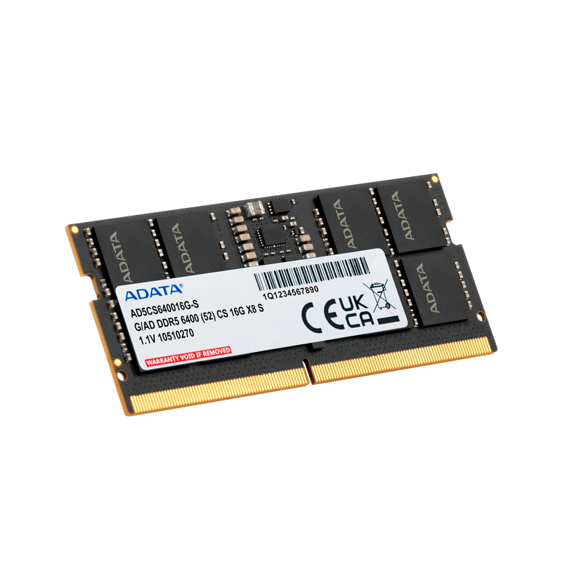 ADATA DDR5 16GB (1x16GB) 6400MHz SO-DIMM Laptop Memory - 4